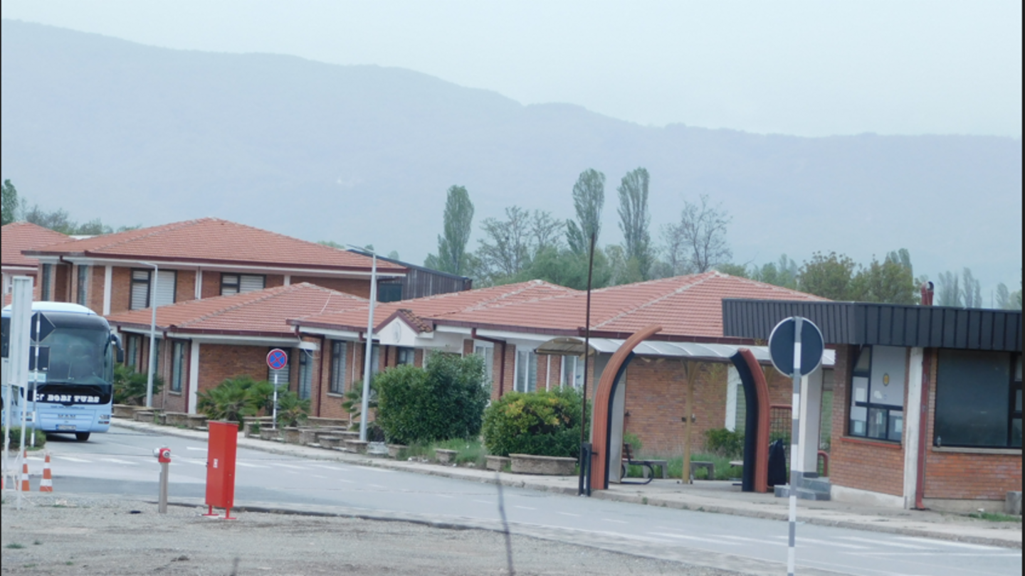 Neighborhood, Housing, City, Bus, Road, House, Roof, Suburb, Bench, Person